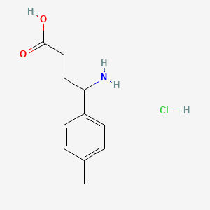 4-Amino-4-(p-tolyl)butanoic acid hydrochloride chemical structure (CAS 1810070-01-9)