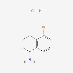 5-Bromo-1,2,3,4-tetrahydronaphthalen-1-amine hydrochloride chemical structure (CAS 1810070-15-5)