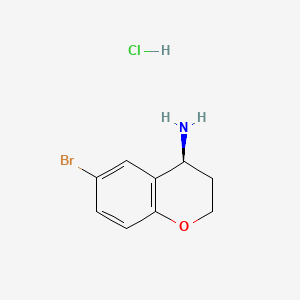 (S)-6-Bromochroman-4-amine hydrochloride chemical structure (CAS 1810074-56-6)
