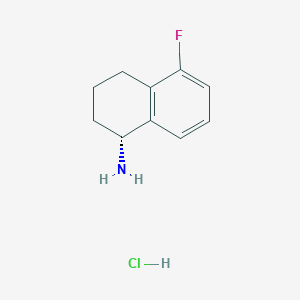 (R)-5-Fluoro-1,2,3,4-tetrahydronaphthalen-1-amine hydrochloride chemical structure (CAS 1810074-60-2)