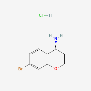 (R)-7-Bromochroman-4-amine hydrochloride chemical structure (CAS 1810074-70-4)