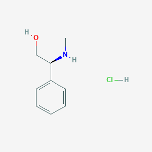 (S)-2-(Methylamino)-2-phenylethanol hydrochloride chemical structure (CAS 1810074-71-5)