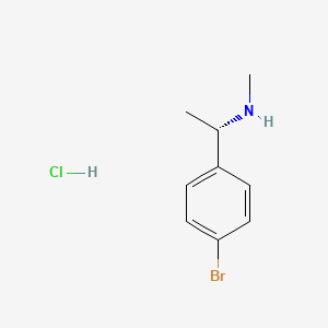 (S)-1-(4-Bromophenyl)-N-methylethanamine hydrochloride chemical structure (CAS 1810074-73-7)