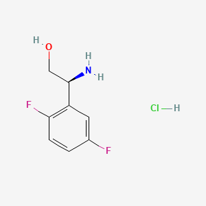 (S)-2-Amino-2-(2,5-difluorophenyl)ethanol hydrochloride chemical structure (CAS 1810074-77-1)