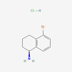 (S)-5-Bromo-1,2,3,4-tetrahydronaphthalen-1-amine hydrochloride chemical structure (CAS 1810074-82-8)