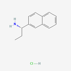 (S)-1-(Naphthalen-2-yl)propan-1-amine hydrochloride chemical structure (CAS 1810074-89-5)