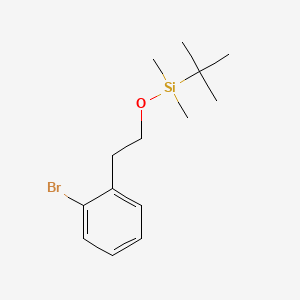 (2-Bromophenethoxy)(tert-butyl)dimethylsilane chemical structure (CAS 181021-20-5)