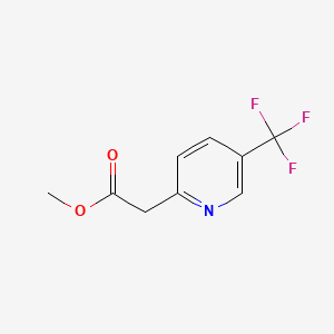 Methyl 2-(5-(trifluoromethyl)pyridin-2-yl)acetate chemical structure (CAS 1810715-04-8)