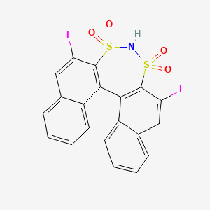 (11bS)-2,6-Diiodo-3,3,5,5-tetraoxide-Dinaphtho[2,1-d:1',2'-f][1,3,2]dithiazepine chemical structure (CAS 1810874-47-5)