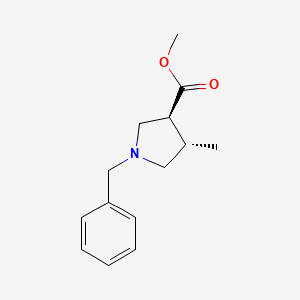 (3S,4S)-Methyl 1-benzyl-4-methylpyrrolidine-3-carboxylate chemical structure (CAS 181114-98-7)