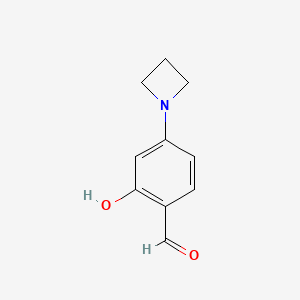 4-(Azetidin-1-yl)-2-hydroxybenzaldehyde chemical structure (CAS 1811539-96-4)
