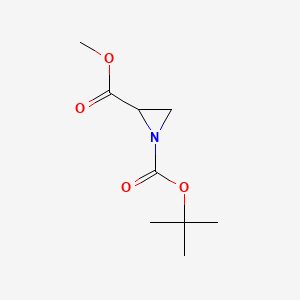 1-tert-Butyl 2-methyl aziridine-1,2-dicarboxylate chemical structure (CAS 181212-90-8)