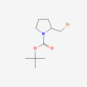 tert-Butyl 2-(bromomethyl)pyrrolidine-1-carboxylate chemical structure (CAS 181258-46-8)