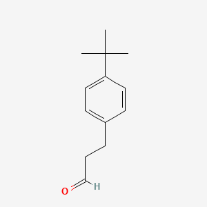 3-(4-(tert-Butyl)phenyl)propanal chemical structure (CAS 18127-01-0)