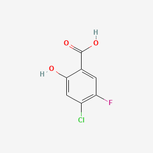 4-Chloro-5-fluoro-2-hydroxybenzoic acid chemical structure (CAS 181289-00-9)