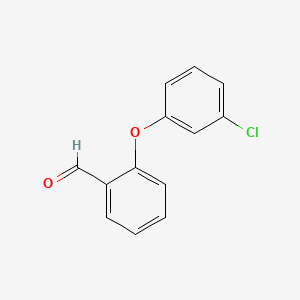 2-(3-Chlorophenoxy)benzaldehyde chemical structure (CAS 181297-72-3)
