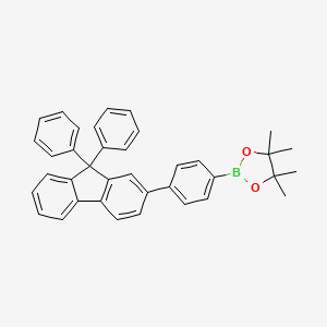 2-(4-(9,9-Diphenyl-9H-fluoren-2-yl)phenyl)-4,4,5,5-tetramethyl-1,3,2-dioxaborolane chemical structure (CAS 1813574-72-9)