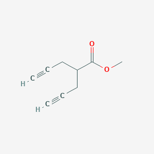Methyl 2-(prop-2-yn-1-yl)pent-4-ynoate chemical structure (CAS 181478-00-2)