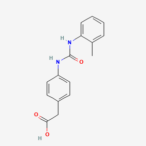 2-(4-(3-(o-Tolyl)ureido)phenyl)acetic acid chemical structure (CAS 181517-99-7)