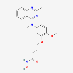 N-Hydroxy-4-(2-methoxy-5-(methyl(2-methylquinazolin-4-yl)amino)phenoxy)butanamide chemical structure (CAS 1815580-06-3)