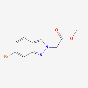 Methyl 2-(6-bromo-2H-indazol-2-yl)acetate chemical structure (CAS 1816253-24-3)