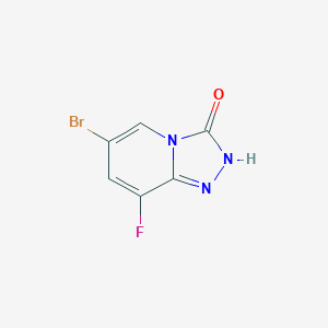 6-Bromo-8-fluoro-[1,2,4]triazolo[4,3-a]pyridin-3(2H)-one chemical structure (CAS 1816253-36-7)
