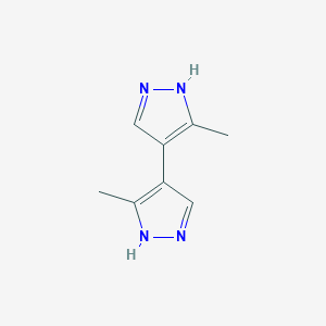 3,3'-Dimethyl-1H,1'H-4,4'-bipyrazole chemical structure (CAS 1816270-47-9)