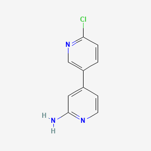 6-Chloro-[3,4'-bipyridin]-2'-amine chemical structure (CAS 1817679-24-5)