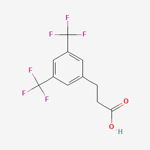 3-(3,5-Bis(trifluoromethyl)phenyl)propanoic acid chemical structure (CAS 181772-16-7)