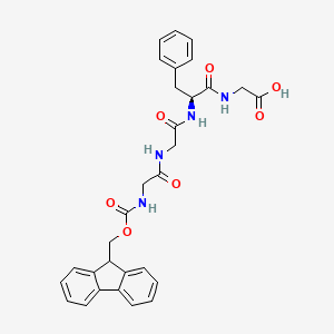 (((9H-Fluoren-9-yl)methoxy)carbonyl)glycylglycyl-L-phenylalanylglycine chemical structure (CAS 1817857-75-2)