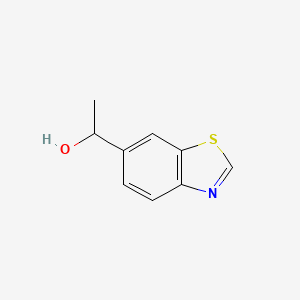 1-(Benzo[d]thiazol-6-yl)ethan-1-ol chemical structure (CAS 181820-06-4)