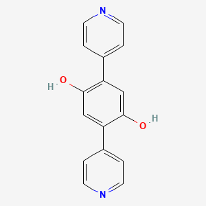 2,5-Di(pyridin-4-yl)benzene-1,4-diol chemical structure (CAS 1818239-78-9)