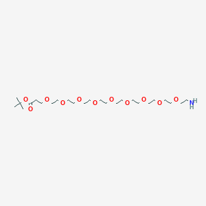 tert-Butyl 1-amino-3,6,9,12,15,18,21,24,27-nonaoxatriacontan-30-oate chemical structure (CAS 1818294-44-8)