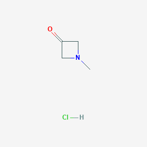 1-Methylazetidin-3-one hydrochloride chemical structure (CAS 1818847-43-6)