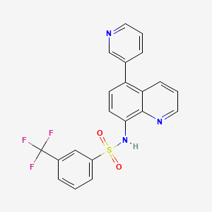N-(5-(Pyridin-3-yl)quinolin-8-yl)-3-(trifluoromethyl)benzenesulfonamide chemical structure (CAS 1819330-15-8)