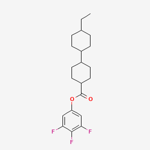 (trans,trans)-3,4,5-Trifluorophenyl 4'-ethyl-[1,1'-bi(cyclohexane)]-4-carboxylate chemical structure (CAS 181943-55-5)