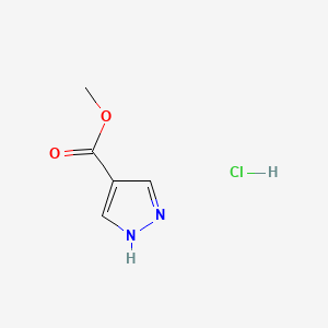 Methyl 1H-pyrazole-4-carboxylate hydrochloride chemical structure (CAS 181997-36-4)