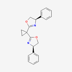 (4R,4'R)-2,2'-Cyclopropylidenebis(4,5-dihydro-4-phenyloxazole) chemical structure (CAS 1819994-24-5)