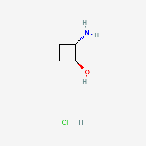 (1S,2S)-2-Aminocyclobutan-1-ol hydrochloride chemical structure (CAS 1820572-14-2)
