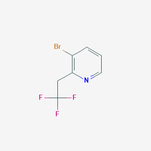 3-Bromo-2-(2,2,2-trifluoroethyl)pyridine chemical structure (CAS 1820616-33-8)