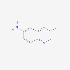 3-Fluoroquinolin-6-amine chemical structure (CAS 1820618-15-2)