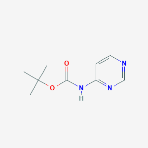 tert-Butyl N-(pyrimidin-4-yl)carbamate chemical structure (CAS 1820642-12-3)