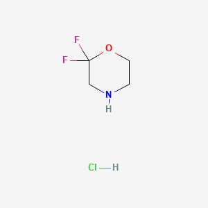 2,2-Difluoromorpholine hydrochloride chemical structure (CAS 1820647-38-8)
