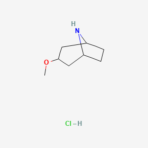 3-Methoxy-8-azabicyclo[3.2.1]octane hydrochloride chemical structure (CAS 1820649-01-1)