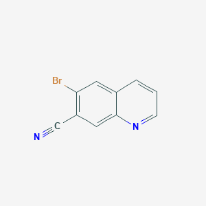 6-Bromoquinoline-7-carbonitrile chemical structure (CAS 1820674-85-8)