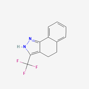 3-(Trifluoromethyl)-4,5-dihydro-1H-benzo[g]indazole chemical structure (CAS 1820675-10-2)