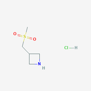 3-(Methanesulfonylmethyl)azetidine hydrochloride chemical structure (CAS 1820683-31-5)