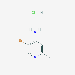 5-Bromo-2-methylpyridin-4-amine hydrochloride chemical structure (CAS 1820684-03-4)