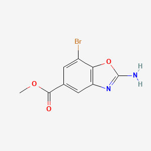 Methyl 2-amino-7-bromobenzo[d]oxazole-5-carboxylate chemical structure (CAS 1820706-65-7)