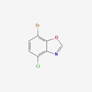 7-Bromo-4-chlorobenzo[d]oxazole chemical structure (CAS 1820707-32-1)